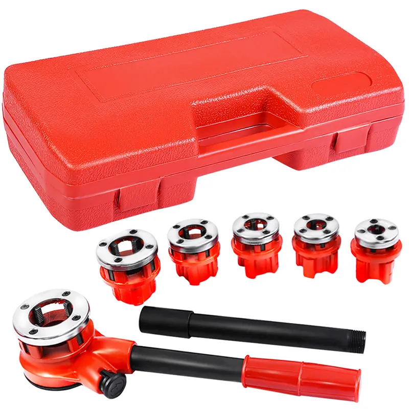 Goplus Ratcheting Pipe Threader Kit – Precision Threading Tool Set For Plumbing Jobs 1