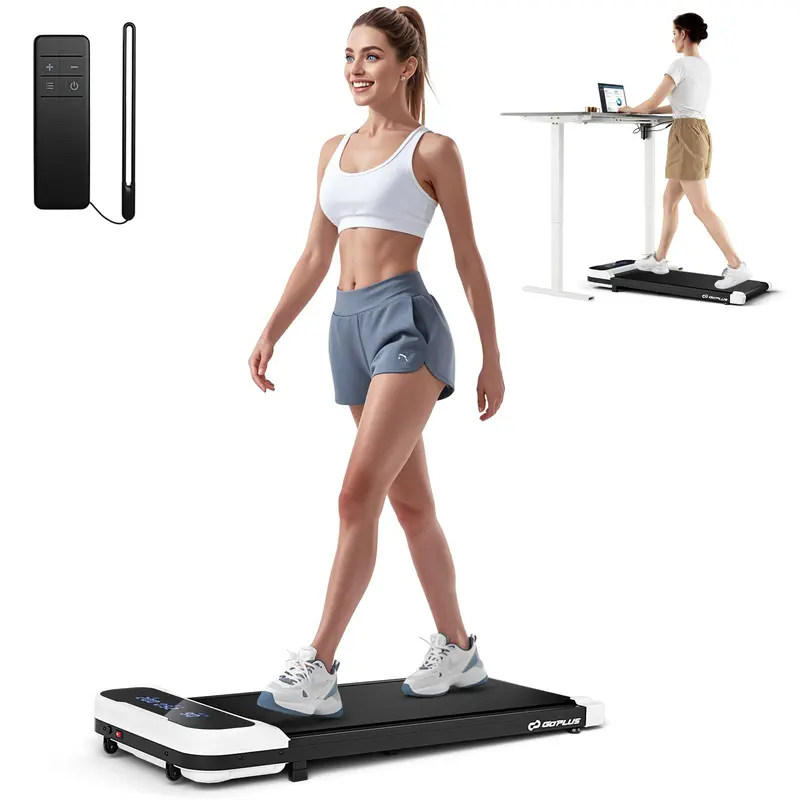 Goplus Under-Desk Walking Pad – Compact Treadmill With Remote, Led Display, And Three Countdown Timers 1