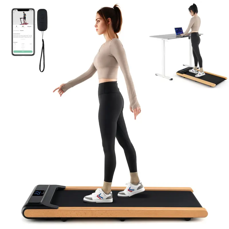 Goplus Under-Desk Walking Pad – Ultra-Thin Home Office Treadmill With Remote Control & Quiet Belt Drive 1