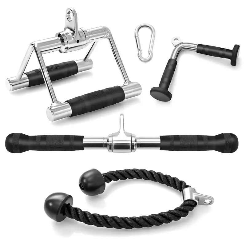 Goplus Universal Cable Machine Accessory Set – 7-Piece Functional Training Bundle 1