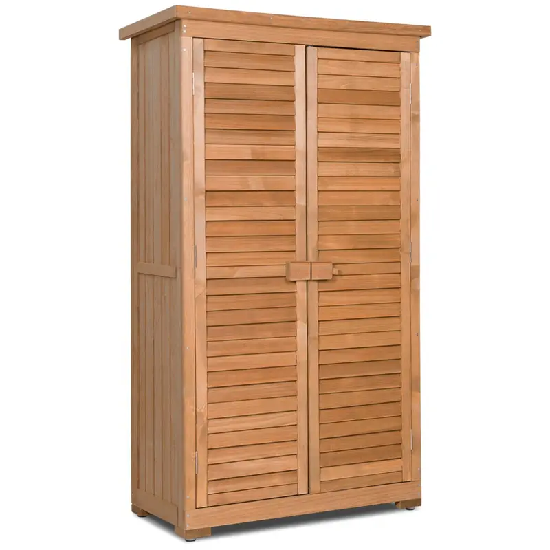 Goplus Weather-Resistant Outdoor Storage Cabinet — Lockable, Uv-Protected Utility Enclosure 1