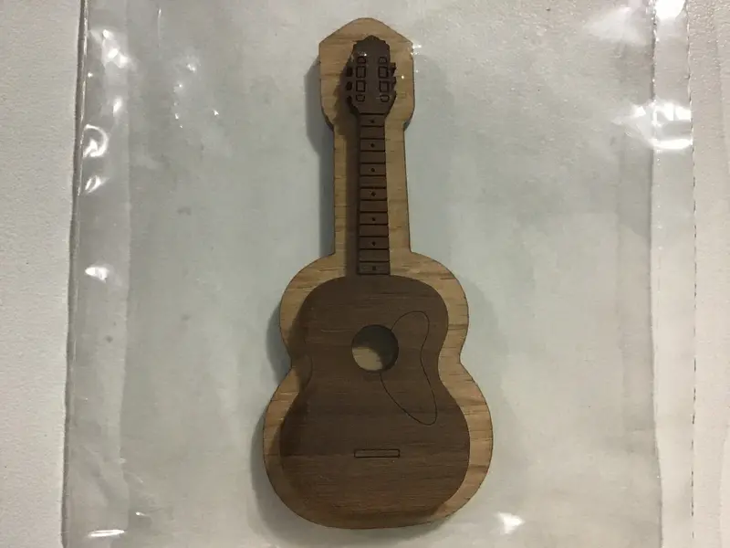 Guitar-Inspired Oak Wall Art 1