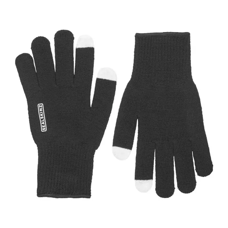 Hanworth Solo Merino Wool Liner Gloves – Unisex Black 1
