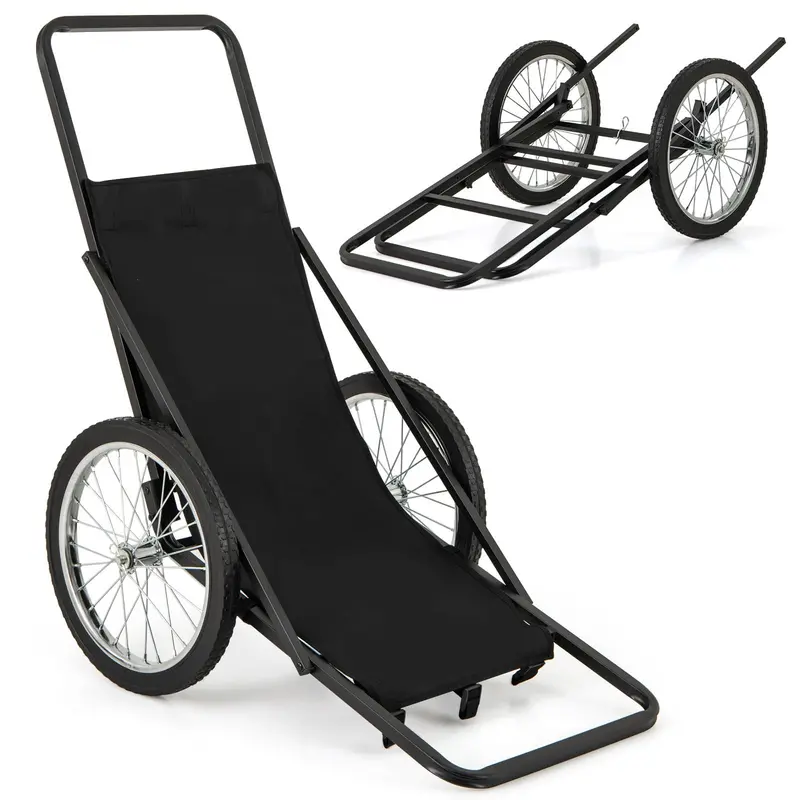 Heavy-Duty Folding Deer Cart – 550 Lb Capacity Hunting Hauler With 20" All-Terrain Wheels & Polyester Liner 1