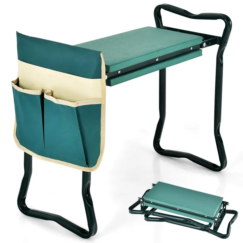 Heavy-Duty Folding Kneeler Bench With Cushioned Pad – Dual-Function Gardening Stool And Kneeling Support 1