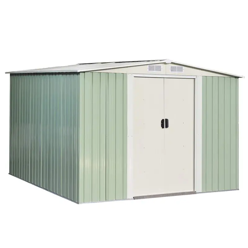 Heavy-Duty Galvanized Steel Storage Shed – 8.5' X 8.5' Outdoor Tool House With Reinforced Frame 1