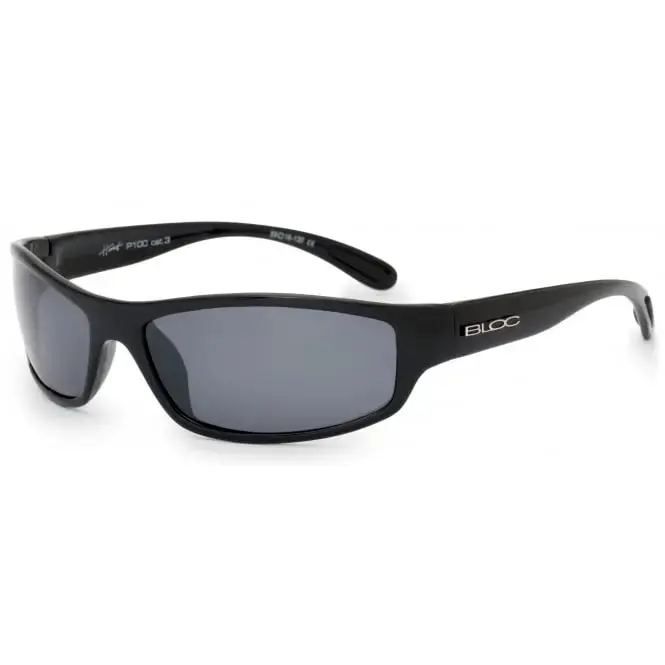 Hornet Sunglasses – Shiny Black Frame With Polarized Grey Lenses 1