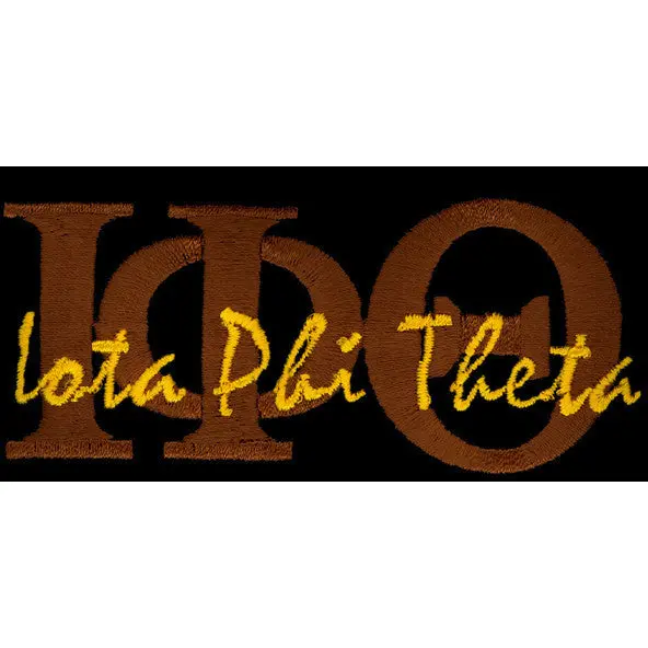 Iota Phi Theta Brown Embroidered Signature Patch 1