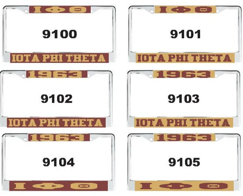 Iota Phi Theta Founding Year License Frame – Greek Letter Style (Est. 1963) 1