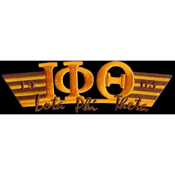 Iota Phi Theta Gold-Tone Wing Embroidery Patch 1