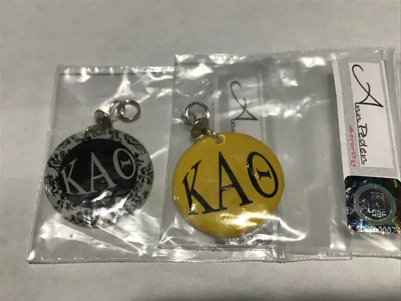 Kappa Alpha Theta Greek Alphabet Charm – Elegant Sorority Keepsake 1