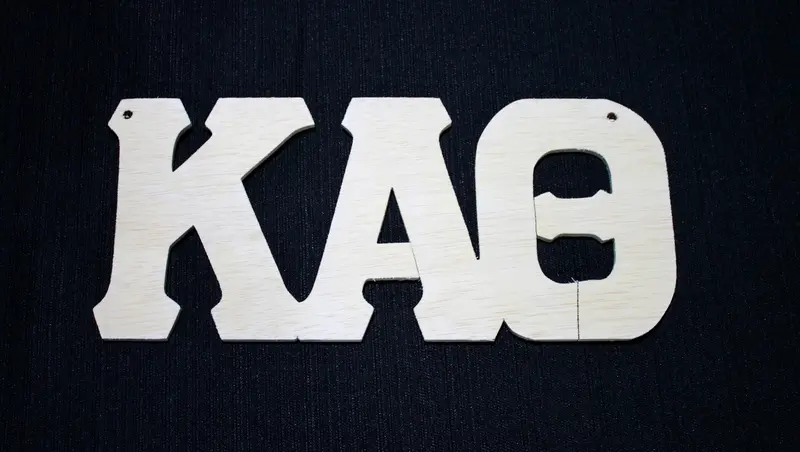 Kappa Alpha Theta Wooden Door Hanger Or Deck Sign 1
