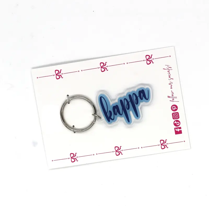 Kappa Kappa Gamma Acrylic Keychain – Elegant Script Edition 1