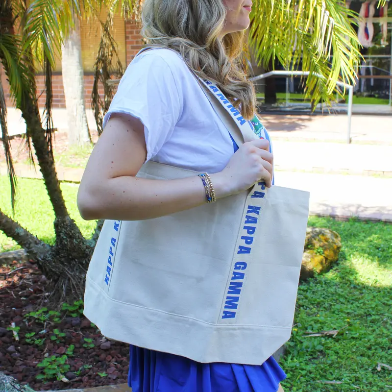 Kappa Kappa Gamma Elegant Large Canvas Tote 1