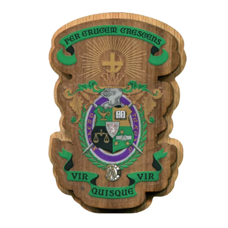 Lambda Chi Alpha Wooden Crest – Large Solid-Wood Greek Organization Display 1