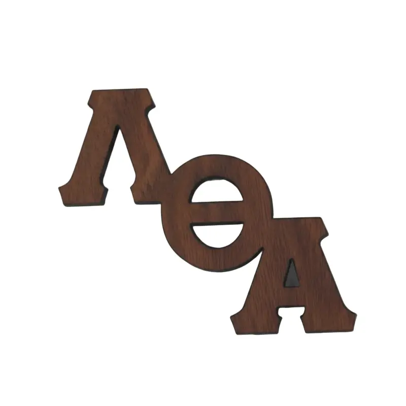 Lambda Theta Alpha Oversized Wooden Lapel Pin – Statement Greek Accessory 1