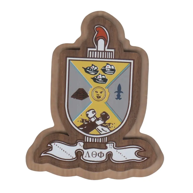 Lambda Theta Phi Latin Fraternal Crest – Oversized Wooden Chapter Symbol 1