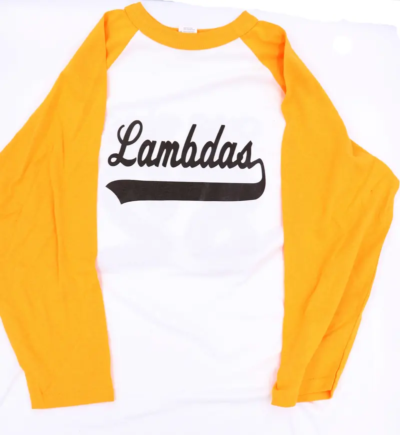 Lambda Upsilon Lambda Vinyl "Lambdas" Baseball Tee 1