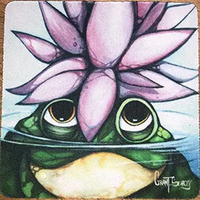 Lotus King Frog Drink Coaster 1