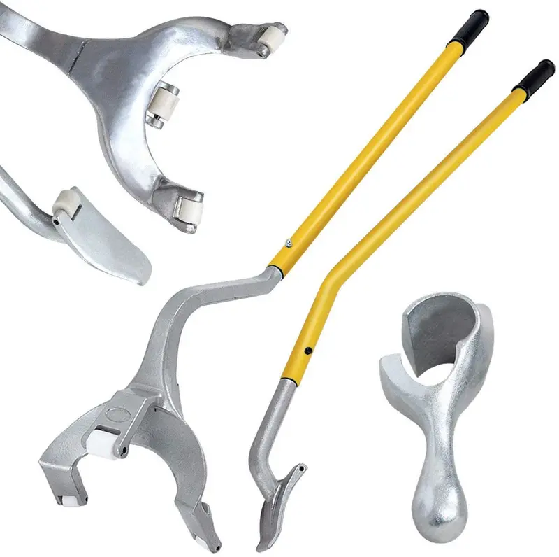 Manual Tire Changer Kit – Steel Demount/Mount Tool For 17.5"–24" Wheels, Ideal For Diy Auto Repair 1