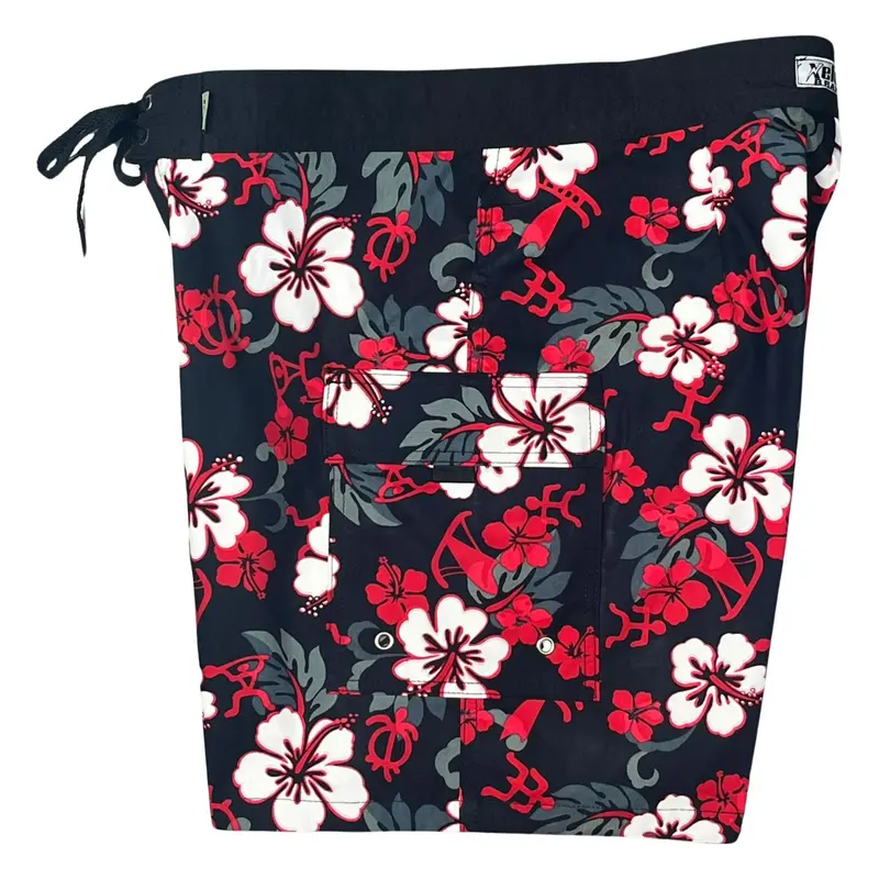 Memory Lane Men’S 100% Cotton Retro Board Shorts – Non-Elastic Waist, Short Length 1