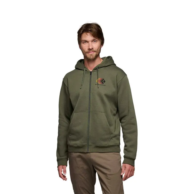 Men'S Distressed Full-Zip Faded Hoodie 1