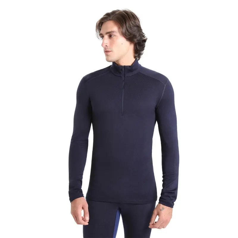 Men'S Merino Wool 260 Tech Long Sleeve Top – Half-Zip, Midnight Navy 1