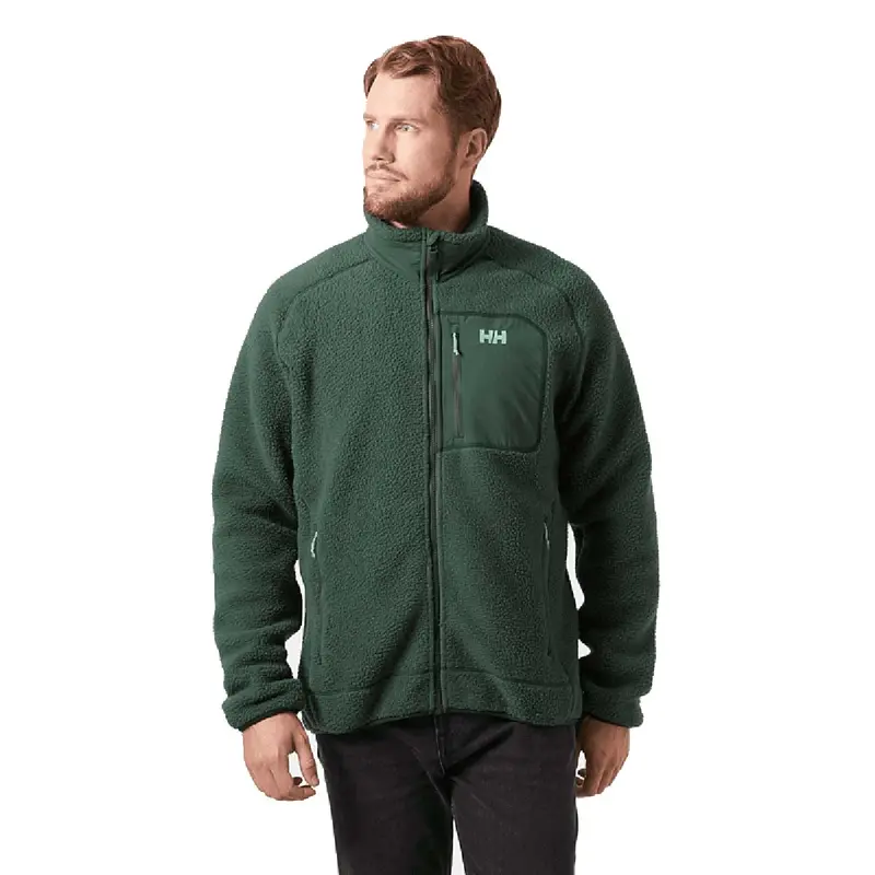 Men'S Panorama Block-Design Pile Fleece Jacket 1