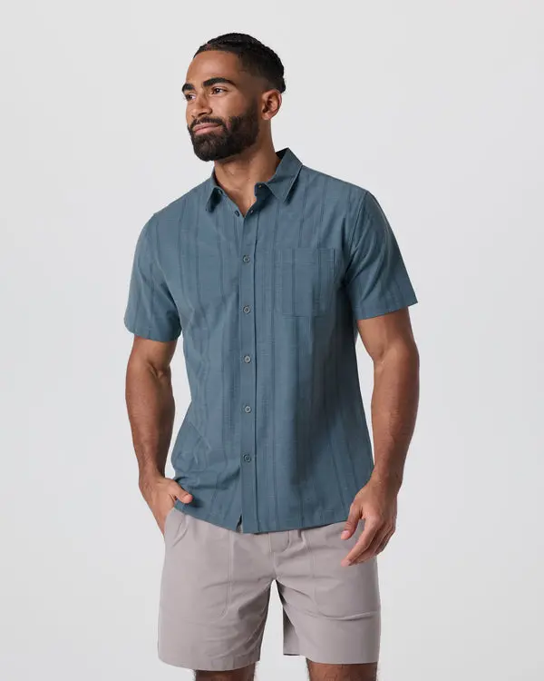 Men'S Shortsleeve Bridge Button-Down Shirt 1