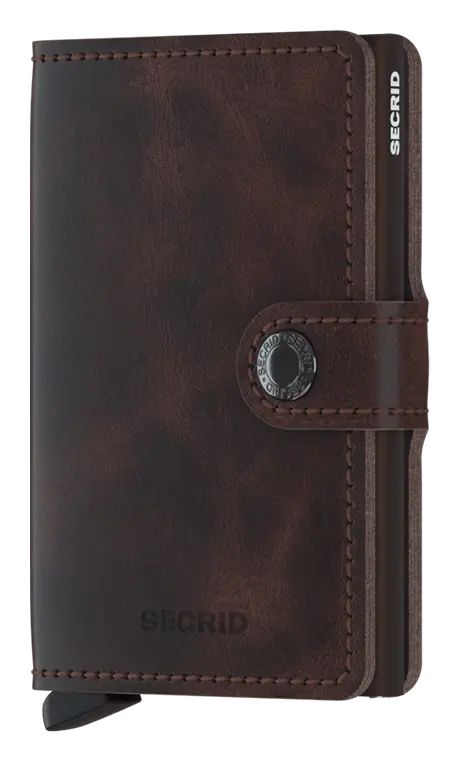 Miniwallet – Vintage Chocolate Leather 1