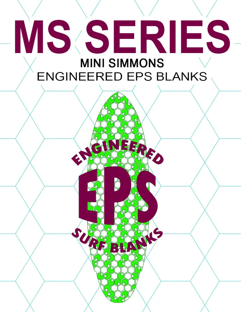 Ms Series Eps Blanks – Mini Simmons Shape Templates 1