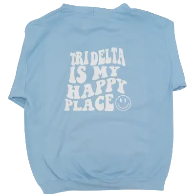 "My Happy Place" Sorority Hoodie – Cozy Pullover With Embroidered Detail 1