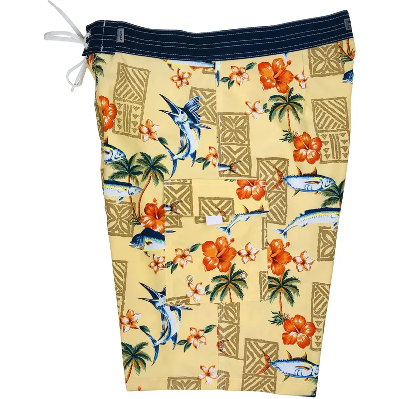 Offshore Men'S Fully Customizable Non-Elastic Waist Board Shorts 1