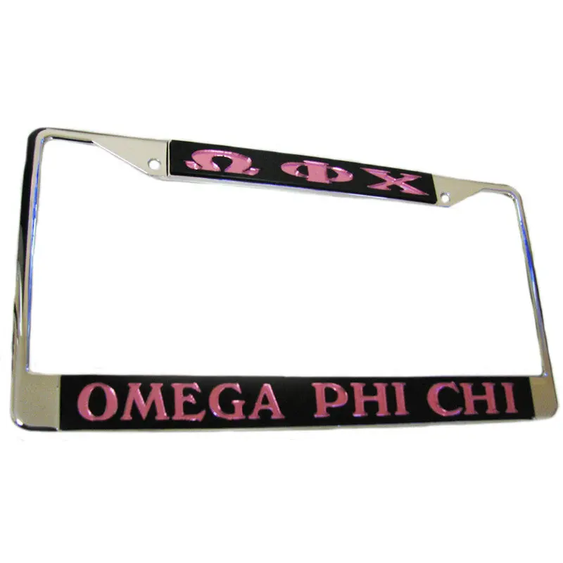Omega Phi Chi Personalized License Plate Holder 1