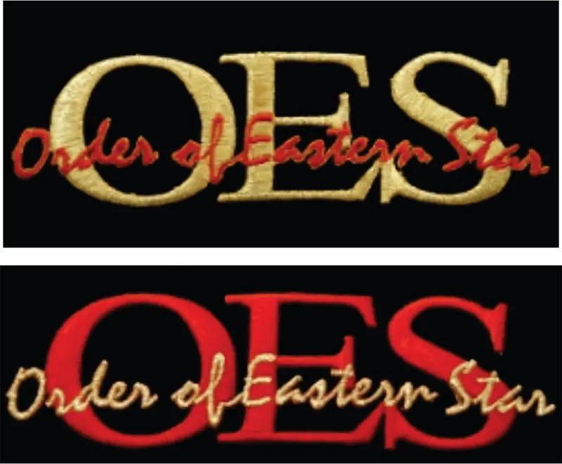 Order Of The Eastern Star Classic Embroidered Patch 1