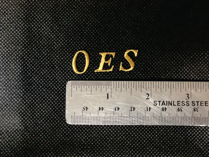 Order Of The Eastern Star Embroidered Letters Patch 1
