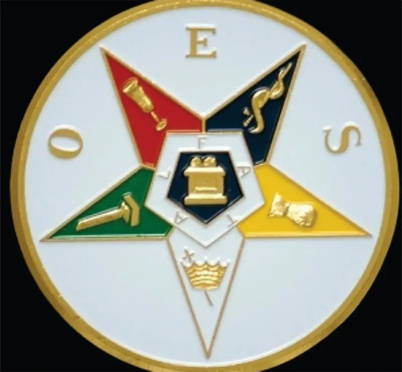 Order Of The Eastern Star Round Car Emblem Decal – Vehicle Accessory 1