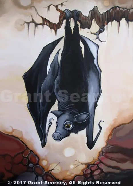Organic Hanging Bat Sculpture 1