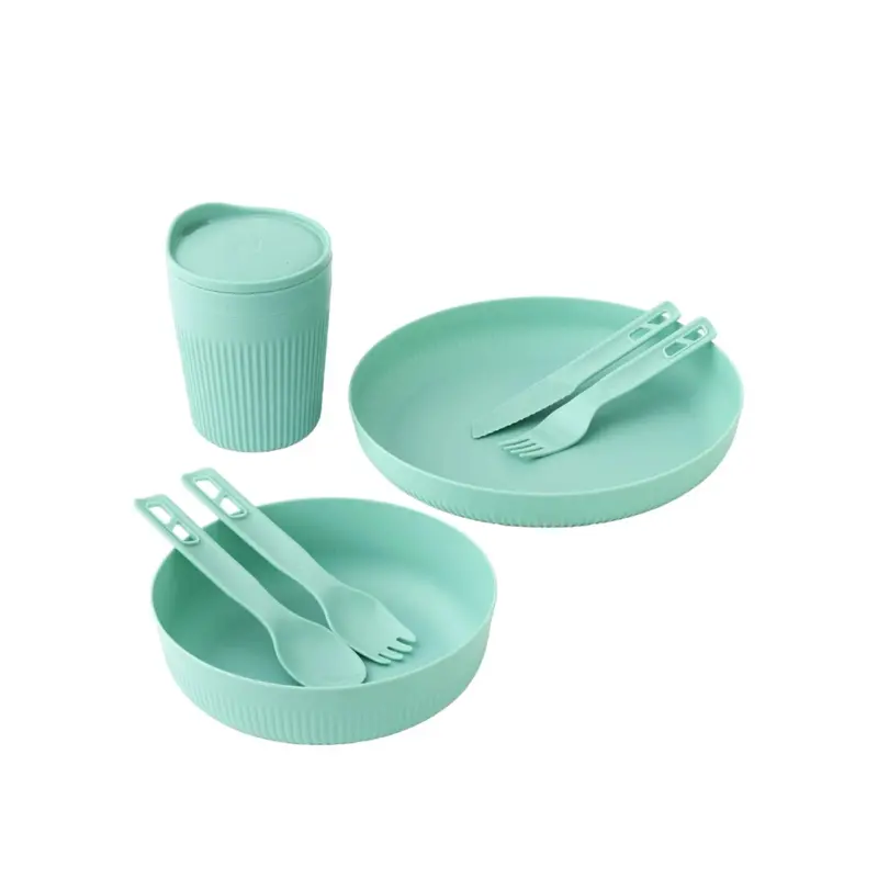 Passage Single-Portion Dinnerware Set – Aqua (7-Piece) 1
