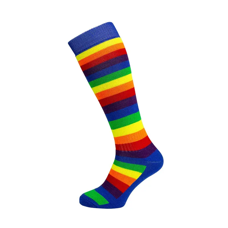 Performance Ski Sock – Rainbow Blue Design 1