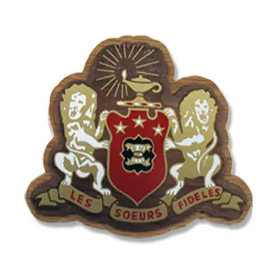 Phi Mu Wooden Crest – Substantial Handcrafted Sorority Emblem For Walls 1