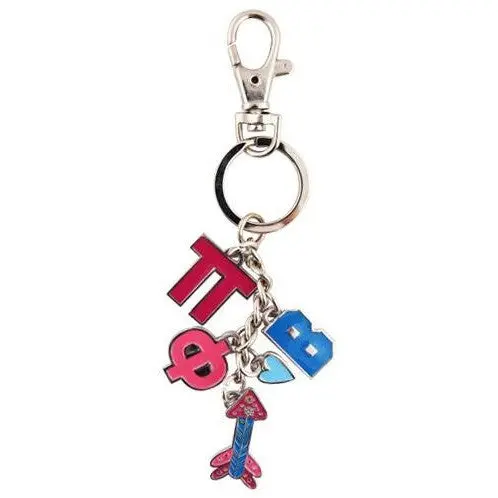 Pi Beta Phi Charm Keychain – Dainty Enamel Pendant 1