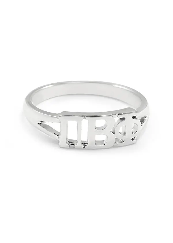 Pi Beta Phi Handcrafted Sterling Silver Ring 1