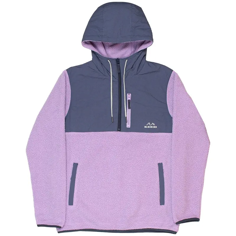 Polar Fleece Hybrid Hoodie In Lavender Violet 1
