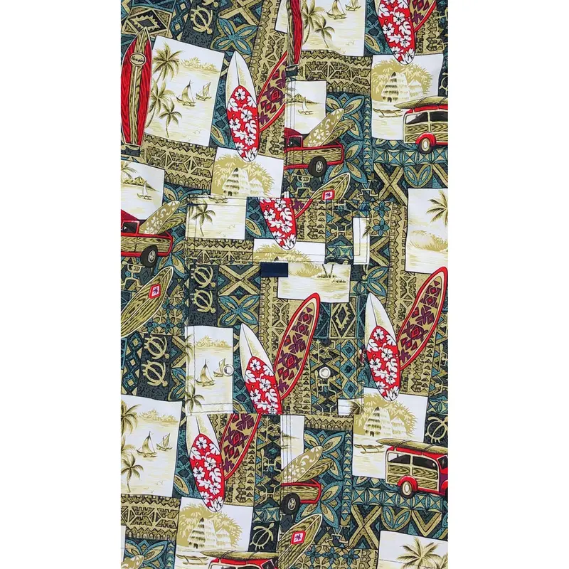 Postcards Print Men'S Elastic Waist Board Shorts – Fully Customizable 1