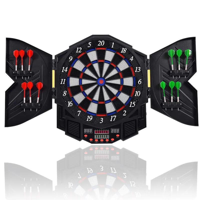 Premium Electronic Dartboard Cabinet – Led Score Display, Tournament-Ready Dart Game Set For Home Or Rec Room 1