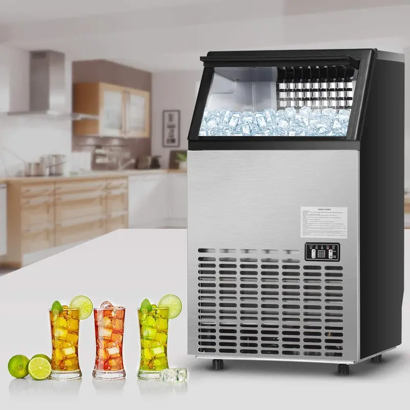 Premium Home/Commercial Ice Maker – Stainless Steel Cube Machine With 33 Lbs Storage & Included Ice Scoop 1