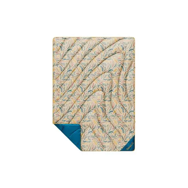 Puffy Throw Blanket In Mustard Fern Color 1