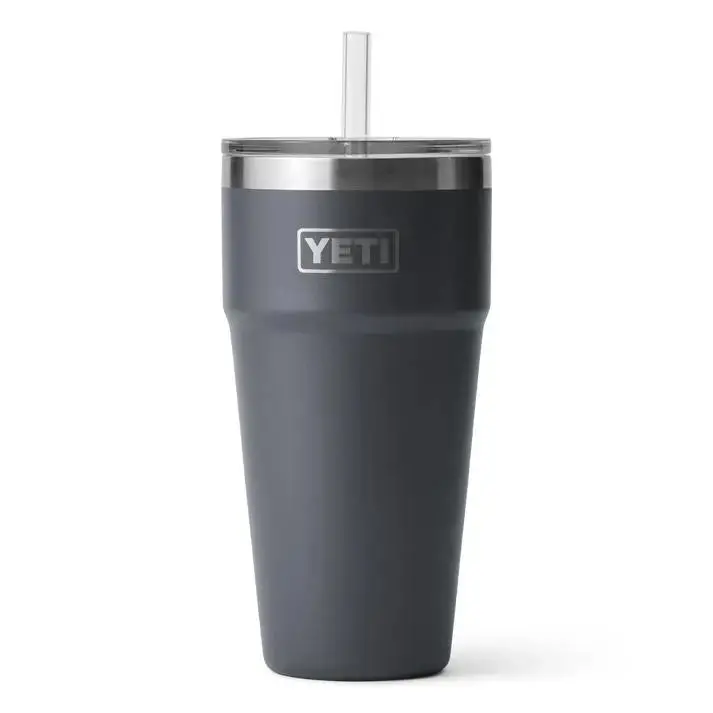 Rambler® 26 Oz Insulated Straw Tumbler – Charcoal 1