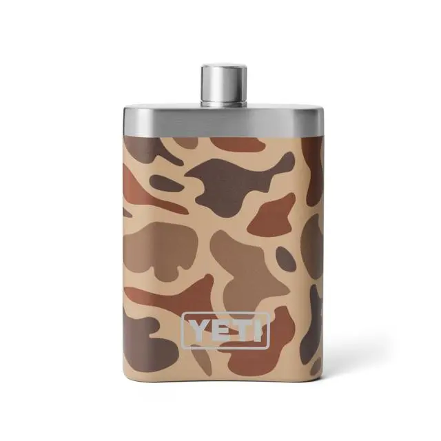 Rambler Stainless Steel Flask – Wetlands Camo Pattern 1